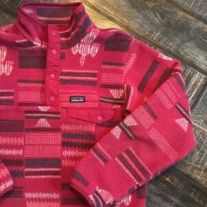 Patagonia pink fleece size youth XL 14
